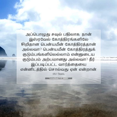 Picture 07 - 1 சாமுவேல் 9:21 TAMIRV - அப்பொழுது சவுல் - Bible Verse Picture