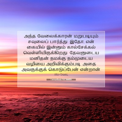 Picture 07 - 1 சாமுவேல் 9:8 TAMIRV - அந்த வேலைக்காரன் - Bible Verse Picture