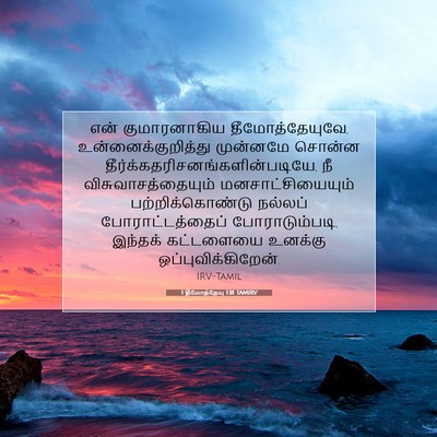 Picture 07 - 1 தீமோத்தேயு 1:18 TAMIRV - என் குமாரனாகிய - Bible Verse Picture