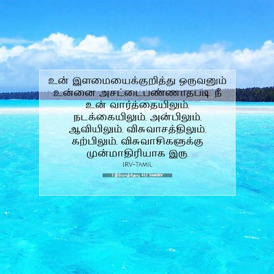 Picture 07 - 1 தீமோத்தேயு 4:12 TAMIRV - உன் - Bible Verse Picture