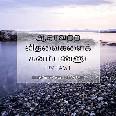Picture 07 - 1 தீமோத்தேயு 5:3 TAMIRV - ஆதரவற்ற - Bible Verse Picture