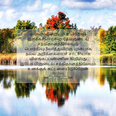 Picture 07 - 1 தீமோத்தேயு 6:14 TAMIRV - எல்லாவற்றையும் - Bible Verse Picture