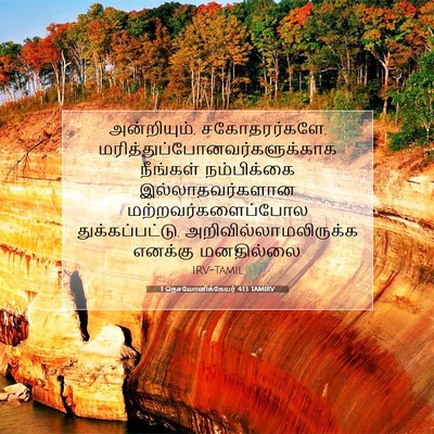 Picture 07 - 1 தெசலோனிக்கேயர் 4:13 TAMIRV - அன்றியும், - Bible Verse Picture