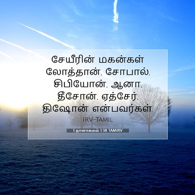 Picture 07 - 1 நாளாகமம் 1:38 TAMIRV - சேயீரின் மகன்கள் - Bible Verse Picture