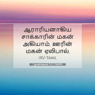 Picture 07 - 1 நாளாகமம் 11:35 TAMIRV - ஆராரியனாகிய - Bible Verse Picture