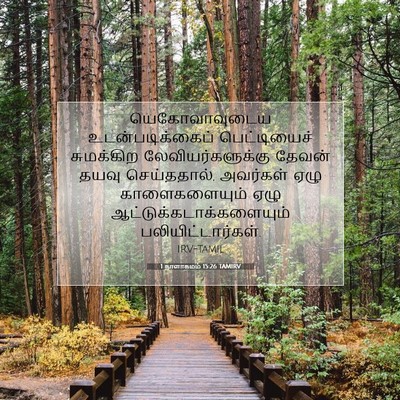 Picture 07 - 1 நாளாகமம் 15:26 TAMIRV - யெகோவாவுடைய - Bible Verse Picture