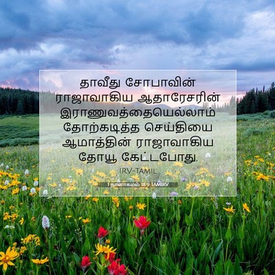Picture 07 - 1 நாளாகமம் 18:9 TAMIRV - தாவீது சோபாவின் - Bible Verse Picture