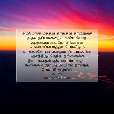 Picture 07 - 1 நாளாகமம் 19:6 TAMIRV - அம்மோன் மக்கள் - Bible Verse Picture