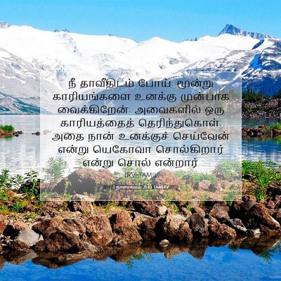 Picture 07 - 1 நாளாகமம் 21:10 TAMIRV - நீ தாவீதிடம் போய்: - Bible Verse Picture