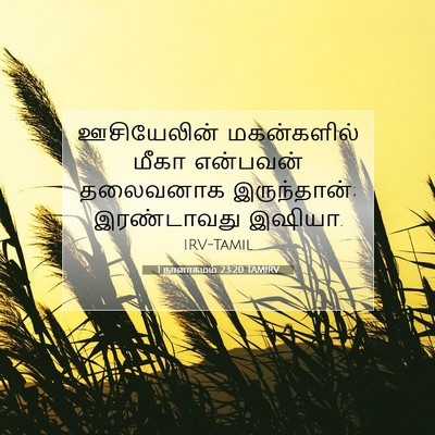 Picture 07 - 1 நாளாகமம் 23:20 TAMIRV - ஊசியேலின் - Bible Verse Picture