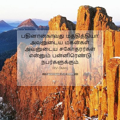 Picture 07 - 1 நாளாகமம் 25:21 TAMIRV - பதினான்காவது - Bible Verse Picture
