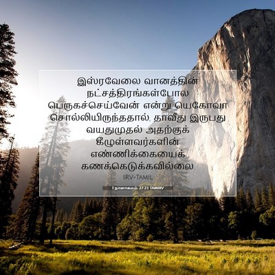 Picture 07 - 1 நாளாகமம் 27:23 TAMIRV - இஸ்ரவேலை - Bible Verse Picture