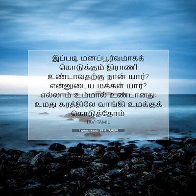 Picture 07 - 1 நாளாகமம் 29:14 TAMIRV - இப்படி - Bible Verse Picture