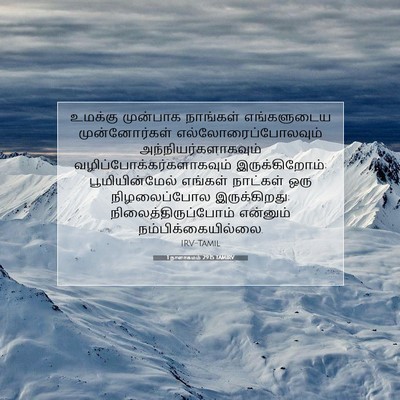 Picture 07 - 1 நாளாகமம் 29:15 TAMIRV - உமக்கு முன்பாக - Bible Verse Picture