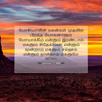 Picture 07 - 1 நாளாகமம் 3:15 TAMIRV - யோசியாவின் - Bible Verse Picture