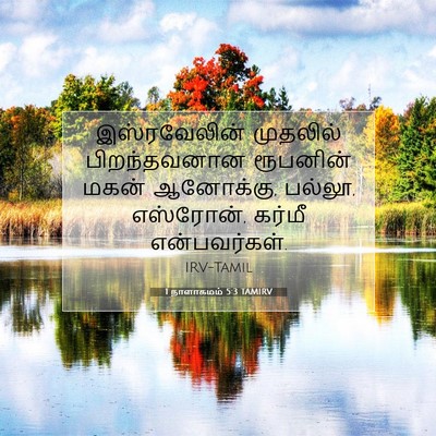Picture 07 - 1 நாளாகமம் 5:3 TAMIRV - இஸ்ரவேலின் - Bible Verse Picture