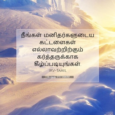 Picture 07 - 1 பேதுரு 2:13 TAMIRV - நீங்கள் - Bible Verse Picture