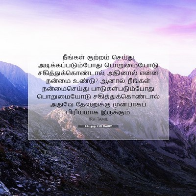 Picture 07 - 1 பேதுரு 2:20 TAMIRV - நீங்கள் குற்றம் - Bible Verse Picture