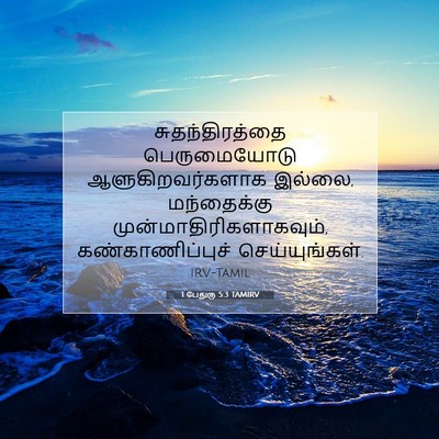 Picture 07 - 1 பேதுரு 5:3 TAMIRV - சுதந்திரத்தை - Bible Verse Picture