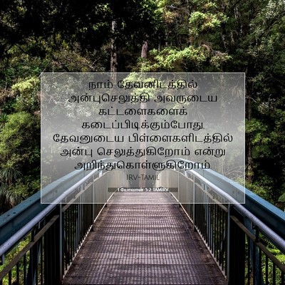 Picture 07 - 1 யோவான் 5:2 TAMIRV - நாம் தேவனிடத்தில் - Bible Verse Picture