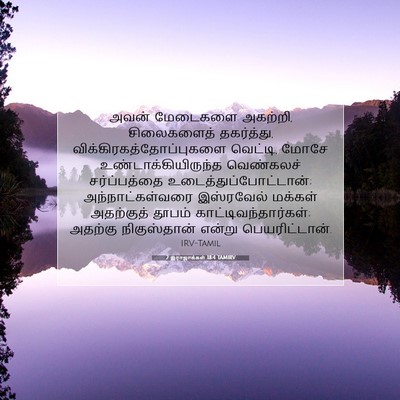 Picture 07 - 2 இராஜாக்கள் 18:4 TAMIRV - அவன் மேடைகளை - Bible Verse Picture