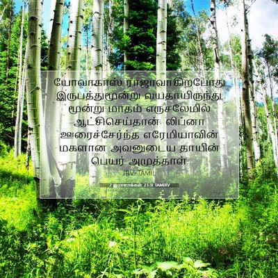 Picture 07 - 2 இராஜாக்கள் 23:31 TAMIRV - யோவாகாஸ் - Bible Verse Picture