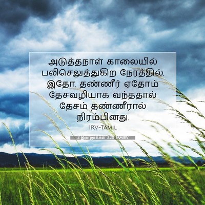 Picture 07 - 2 இராஜாக்கள் 3:20 TAMIRV - அடுத்தநாள் - Bible Verse Picture