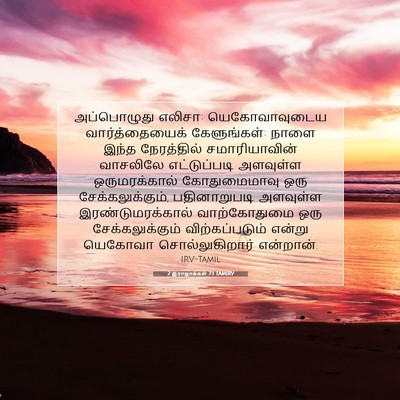 Picture 07 - 2 இராஜாக்கள் 7:1 TAMIRV - அப்பொழுது எலிசா: - Bible Verse Picture
