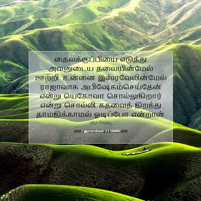 Picture 07 - 2 இராஜாக்கள் 9:3 TAMIRV - தைலக்குப்பியை - Bible Verse Picture