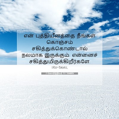 Picture 07 - 2 கொரிந்தியர் 11:1 TAMIRV - என் புத்தியீனத்தை - Bible Verse Picture