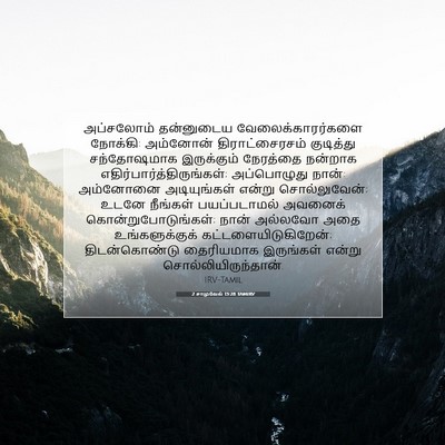 Picture 07 - 2 சாமுவேல் 13:28 TAMIRV - அப்சலோம் தன்னுடைய - Bible Verse Picture