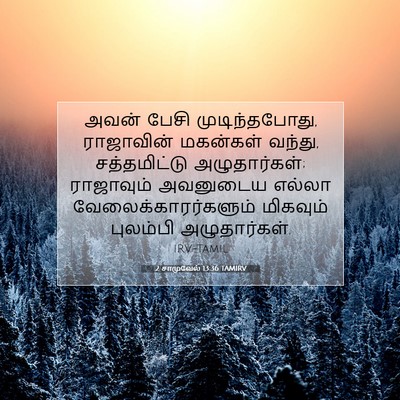 Picture 07 - 2 சாமுவேல் 13:36 TAMIRV - அவன் பேசி - Bible Verse Picture