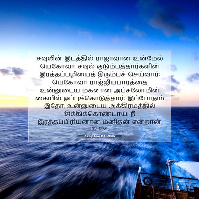Picture 07 - 2 சாமுவேல் 16:8 TAMIRV - சவுலின் இடத்தில் - Bible Verse Picture