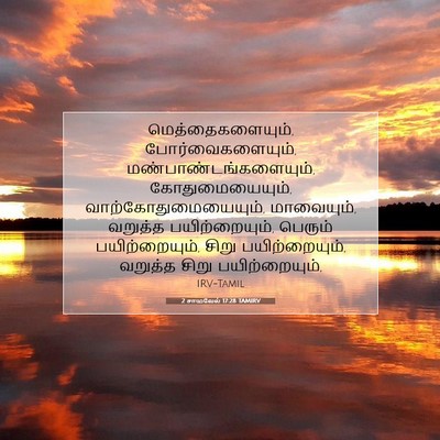 Picture 07 - 2 சாமுவேல் 17:28 TAMIRV - மெத்தைகளையும், - Bible Verse Picture