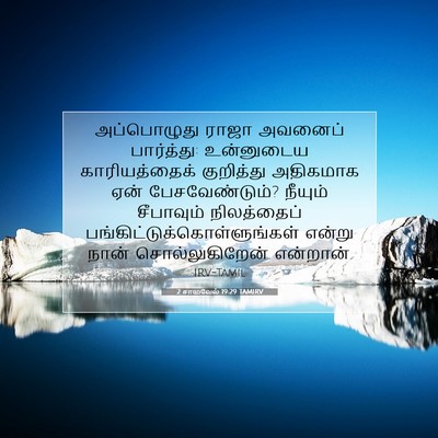 Picture 07 - 2 சாமுவேல் 19:29 TAMIRV - அப்பொழுது ராஜா - Bible Verse Picture