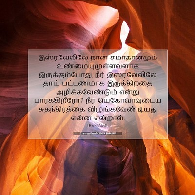 Picture 07 - 2 சாமுவேல் 20:19 TAMIRV - இஸ்ரவேலிலே நான் - Bible Verse Picture