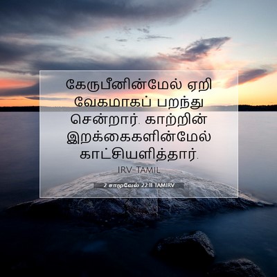 Picture 07 - 2 சாமுவேல் 22:11 TAMIRV - கேருபீனின்மேல் - Bible Verse Picture