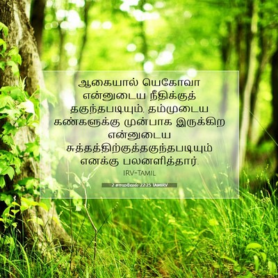 Picture 07 - 2 சாமுவேல் 22:25 TAMIRV - ஆகையால் யெகோவா - Bible Verse Picture