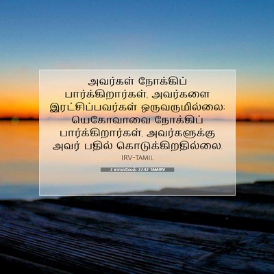 Picture 07 - 2 சாமுவேல் 22:42 TAMIRV - அவர்கள் நோக்கிப் - Bible Verse Picture