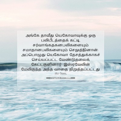 Picture 07 - 2 சாமுவேல் 24:25 TAMIRV - அங்கே தாவீது - Bible Verse Picture
