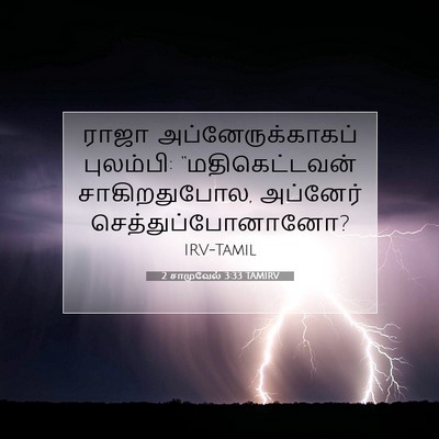 Picture 07 - 2 சாமுவேல் 3:33 TAMIRV - ராஜா - Bible Verse Picture
