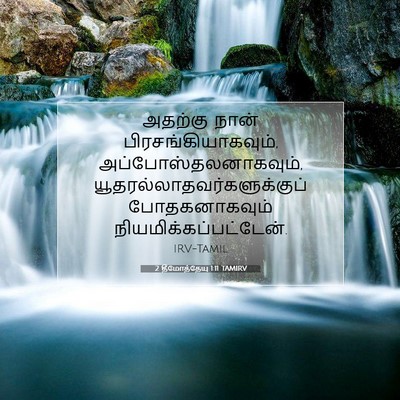 Picture 07 - 2 தீமோத்தேயு 1:11 TAMIRV - அதற்கு நான் - Bible Verse Picture