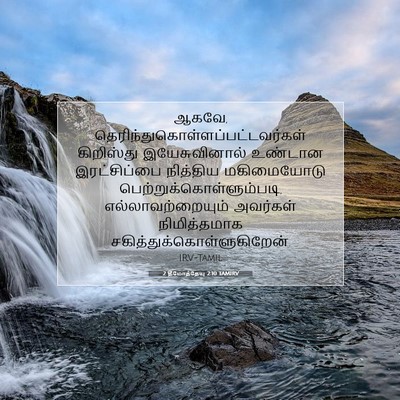 Picture 07 - 2 தீமோத்தேயு 2:10 TAMIRV - ஆகவே, - Bible Verse Picture