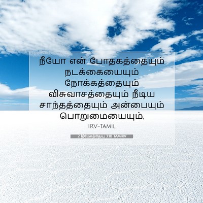 Picture 07 - 2 தீமோத்தேயு 3:10 TAMIRV - நீயோ என் - Bible Verse Picture