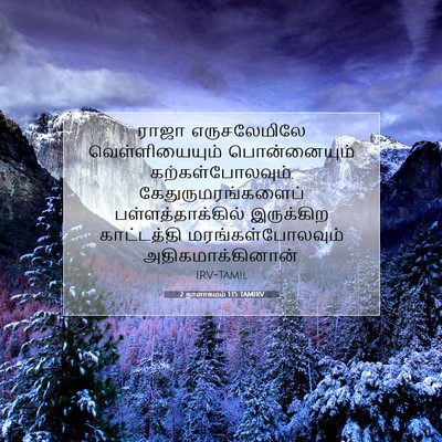 Picture 07 - 2 நாளாகமம் 1:15 TAMIRV - ராஜா எருசலேமிலே - Bible Verse Picture