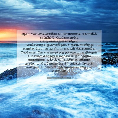 Picture 07 - 2 நாளாகமம் 14:11 TAMIRV - ஆசா தன் தேவனாகிய - Bible Verse Picture