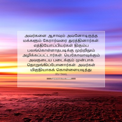 Picture 07 - 2 நாளாகமம் 14:13 TAMIRV - அவர்களை ஆசாவும் - Bible Verse Picture