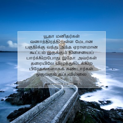 Picture 07 - 2 நாளாகமம் 20:24 TAMIRV - யூதா மனிதர்கள் - Bible Verse Picture