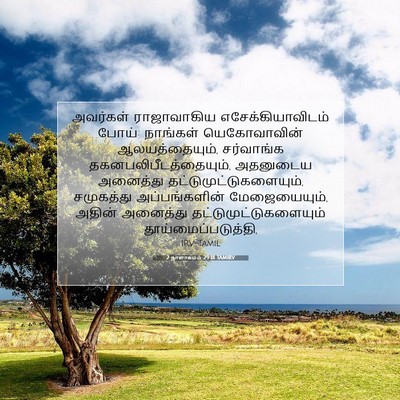 Picture 07 - 2 நாளாகமம் 29:18 TAMIRV - அவர்கள் ராஜாவாகிய - Bible Verse Picture