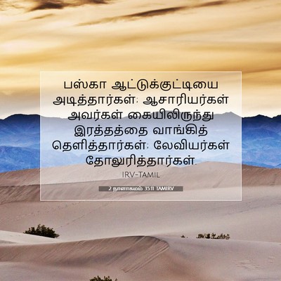 Picture 07 - 2 நாளாகமம் 35:11 TAMIRV - பஸ்கா - Bible Verse Picture